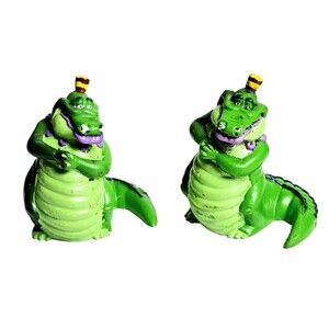 King Gator LOT 2 Vintage 1989 Toys All Dogs Go To Heaven Wendy's Alligator 3" VG